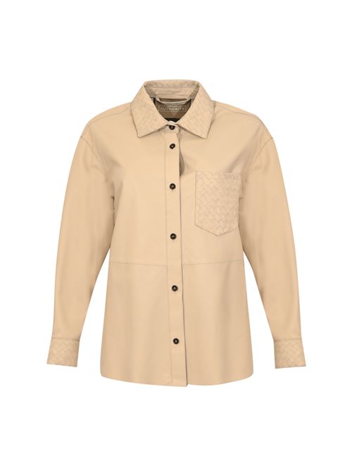 Giubbotto Essaouira Weaved in pelle Cream LEATHER AUTHORITY | ESSAOUIRA WEAVED016